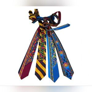 Rush Limbaugh Men's Tie LOT OF 4 No Boundaries Collection Vintage 90s 58"x3.75"